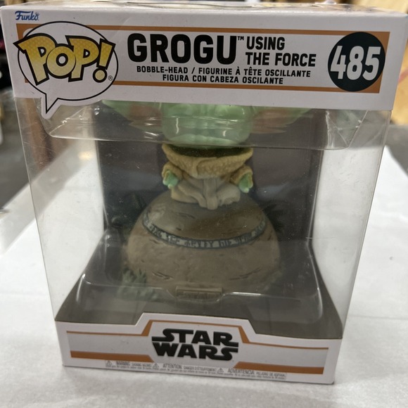 Funko Other - Funko Pop! Deluxe: Star Wars - Grogu Using the Force #485 Box Imperfections